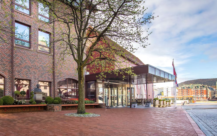 Bilde av inngangspartiet til Radisson Blu Bergen