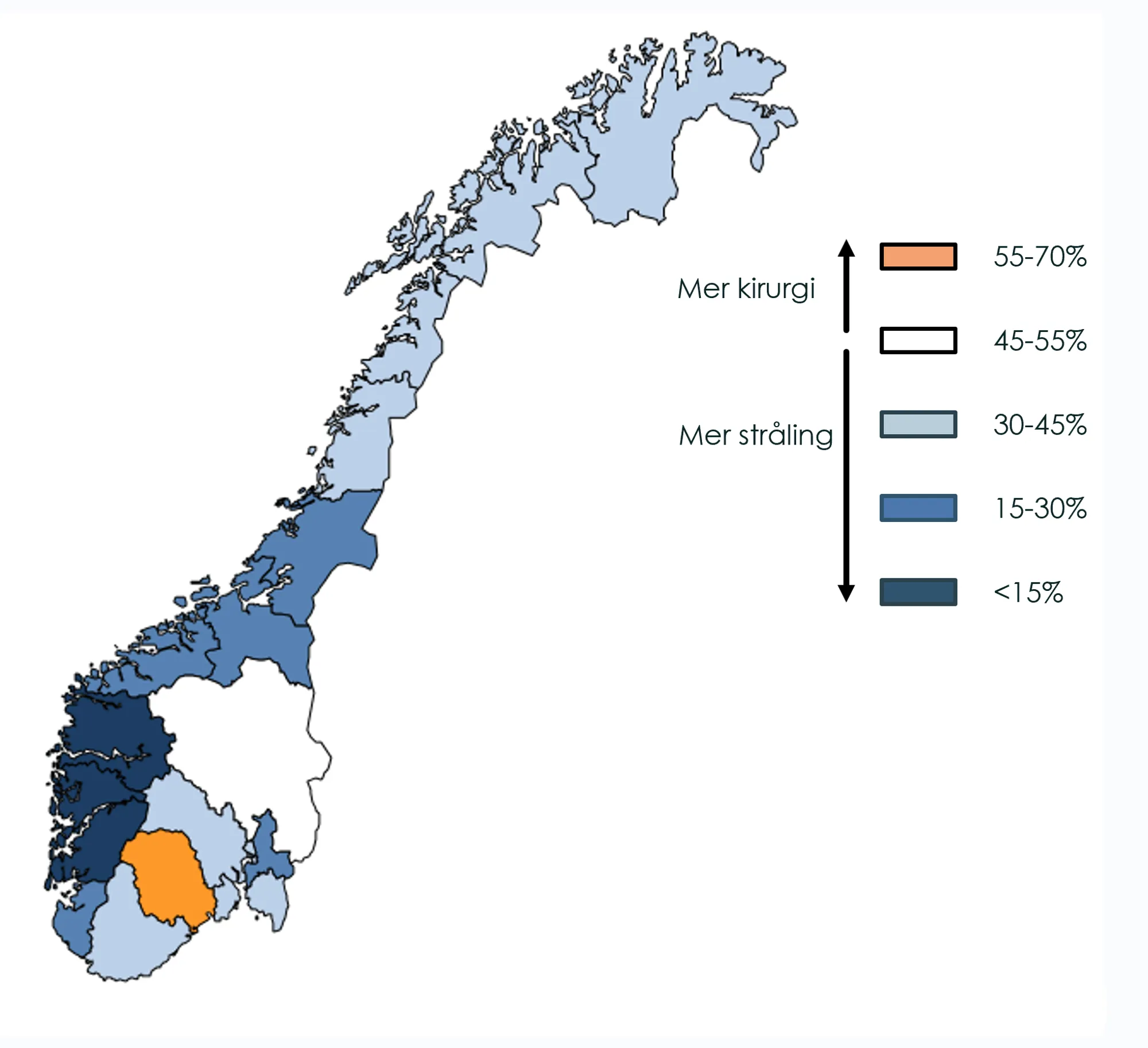 Kart over Norge